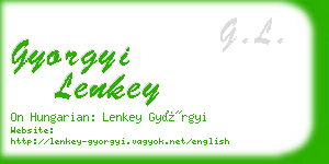gyorgyi lenkey business card